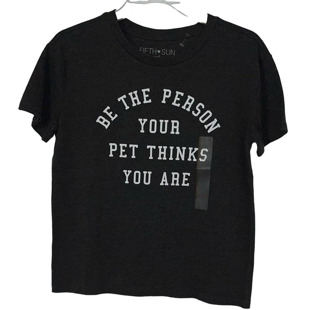 Fifth Sun Charcoal Gray Lightweight Graphic Tee Large